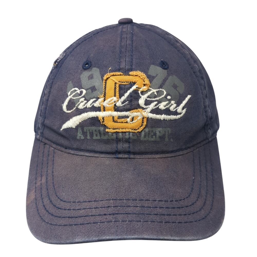 Cruel Girl Athletic Dept. Baseball Cap Blue One Size Adjustable Embroidered